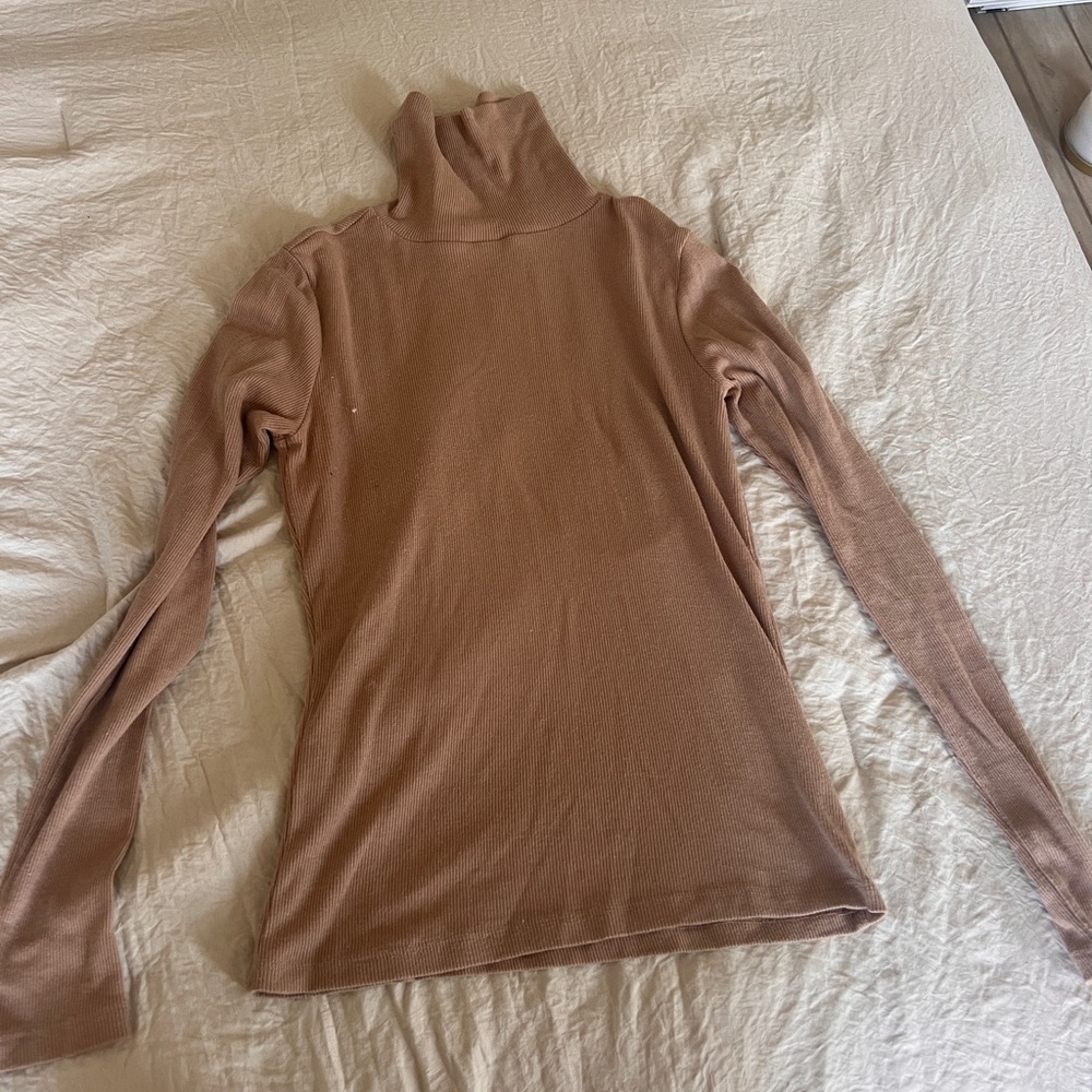 Tan turtleneck